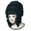 Ebony Piled-High Powdered Wig