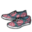 Blue Rose Print Canvas Sneakers