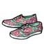 Mint Rose Print Canvas Sneakers