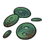 Salvaged Green Buttons