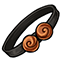 Black And Copper Swirly Plate Belt