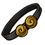 Black and Gold Swirly Plate Belt