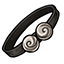 Black and Silver Swirly Plate Belt