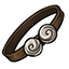 Brown and Silver Swirly Plate Belt