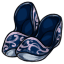 Blue Ornamented Slippers