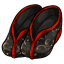Red and Black Silken Slippers