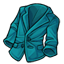 Turquoise Shirtless Suit Jacket