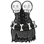 Black Skelly Corset Mini-Dress