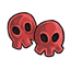 Red Skully Earrings