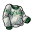 White and Green Snowflake Sweater