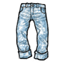 White Paint Splattered Cuffed Jeans