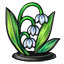 Stained Glass Lily of the Valley