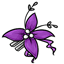 Ornate Purple Flower Hair Clip