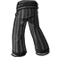 Black and Gray Striped Dress Pants