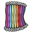 Rainbow Striped Corset