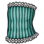 Turquoise Striped Corset
