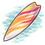 Sunset Stripes Surfboard