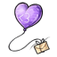 Soaring Purple Heart Balloon