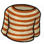 Orange and Cream Striped Chunky Knit Sweater