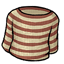 Red and Cream Striped Chunky Knit Sweater