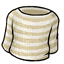 White and Cream Striped Chunky Knit Sweater