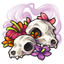 Flower-Adorned Lasirus Skulls