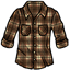 Brown Two Pocket Checked Shirt