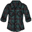 Teal Two Pocket Checked Shirt