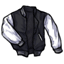 Black and White Unbuttoned Varsity Jacket