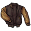 Brown Unbuttoned Varsity Jacket