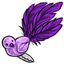 Purple Vesnali Bird Clip