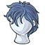 Dull Blue Video Gamer Wig