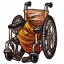 Wheelchair with Pumpkin Spice Blanket