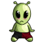 Overpowered Pouty Alien Baby Pants