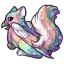 Pastel Fluffy Feathered Gryphon Tail