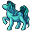 Teal Top Pony Figurine