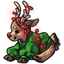 Seasonal Plush Reindeer Fabric V1
