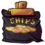 Half-Eaten Package of Salty Chips