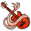 Peach Tangled Guitar Strings