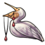 Pelican Ruby Dangle