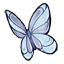 White Stained Glass Butterfly
