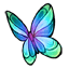Multicolored Stained Glass Butterfly