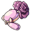 Lavender Jeweled Rose Collar