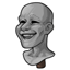 Clay Bust Of A Laughing Man