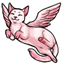 Pink Flying Cat Wings