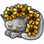 Sunflower Kitty Crown