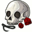 Skulls and Roses Sock Garter