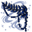 Sapphire Chained Laurel Leaf