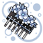 Fancy Frozen Floral Comb