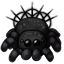 Noir Spiked Halo of the Spider
